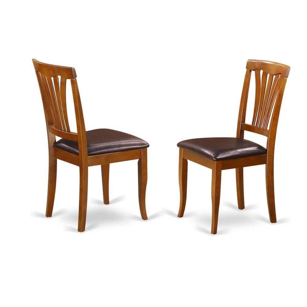 Saddle Brown Oval Wood Dining Table with 6 Chairs