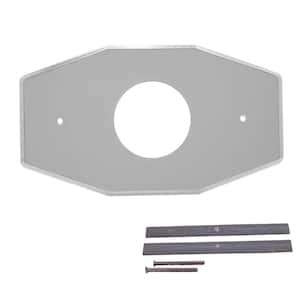 One-Hole Remodel Cover Plate for Mixet Bathtub and Shower Valves, Polished Chrome