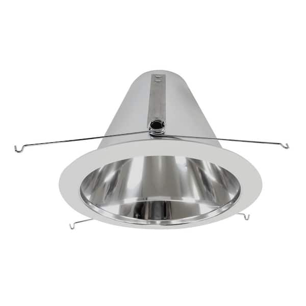 NICOR 6 in. Clear Reflector Recessed Cone with White Trim