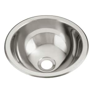 Drop-in Round Bathroom Sink in Stainless Steel