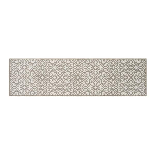 Laura Ashley Feya 2-Tone Linen/Ivory 2 ft. x 8 ft. Tufted Persian Polypropylene Runner Rug
