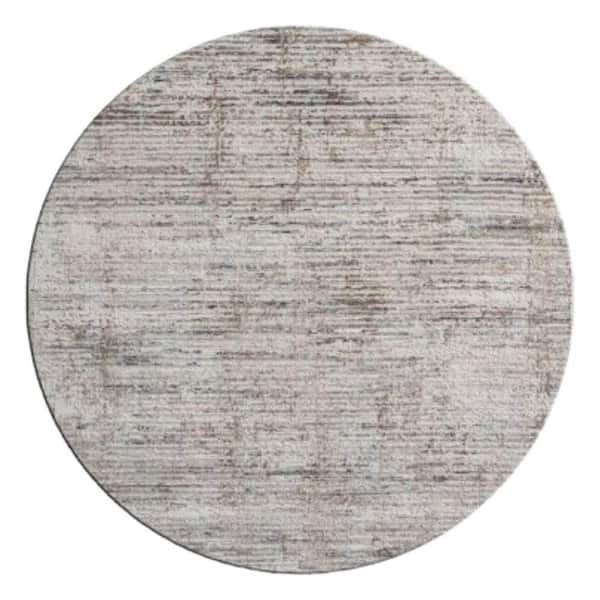 LUMINA Gray 6' Round Western Area Rug