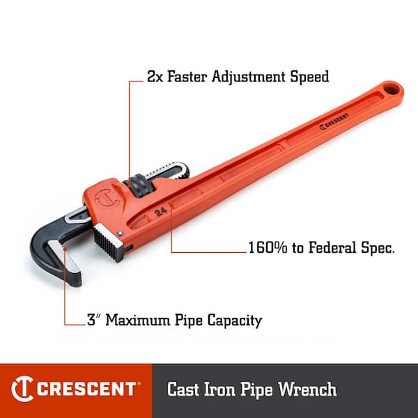 Crescent 24 in. Cast Iron Pipe Wrench CIPW24 - The Home Depot