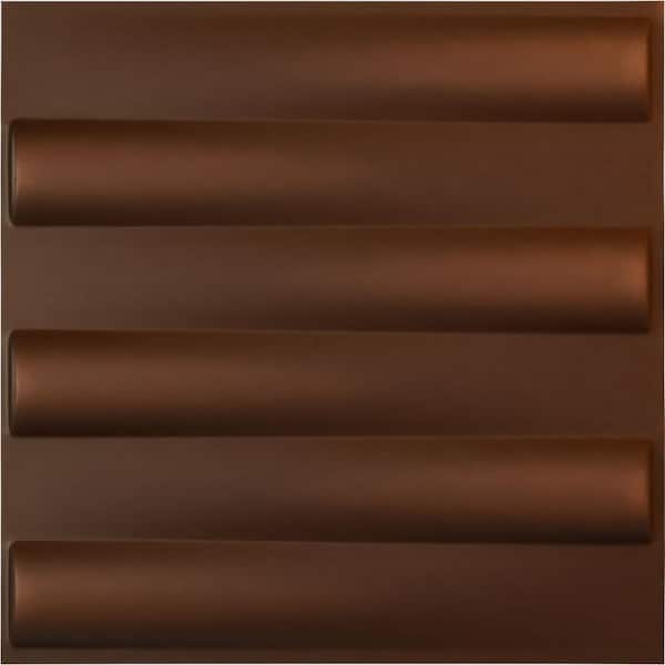 Ekena Millwork 19 5/8 in. x 19 5/8 in. Naomi EnduraWall Decorative 3D Wall Panel, Aged Metallic Rust (12-Pack for 32.04 Sq. Ft.)
