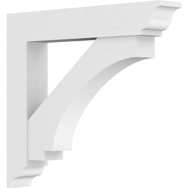 Ekena Millwork Standard Imperial 5 in. W x 30 in. H x 30 in. D Signature Urethane Polyurethane Bracket With Traditional Ends