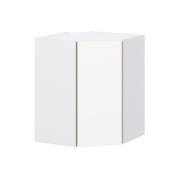 Timberline 24 in. W x 14 in. D x 30 in. H Assembled Slab Diagonal Corner Kitchen Cabinet in Bright White