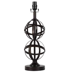 Mix and Match 20 in. H Oil Rubbed Bronze Double Orb Table Lamp Base