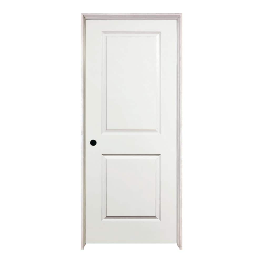24 in. x 80 in. 2 Panel Squaretop Right Hand Solid Core White Primed Molded Single Prehung Interior Door w/Bronze Hinges price history on PriceWatchPro