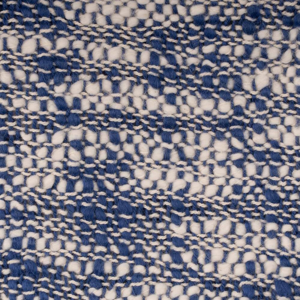 Organic Blue Cotton Reversible Throw Blanket 60" x 50"