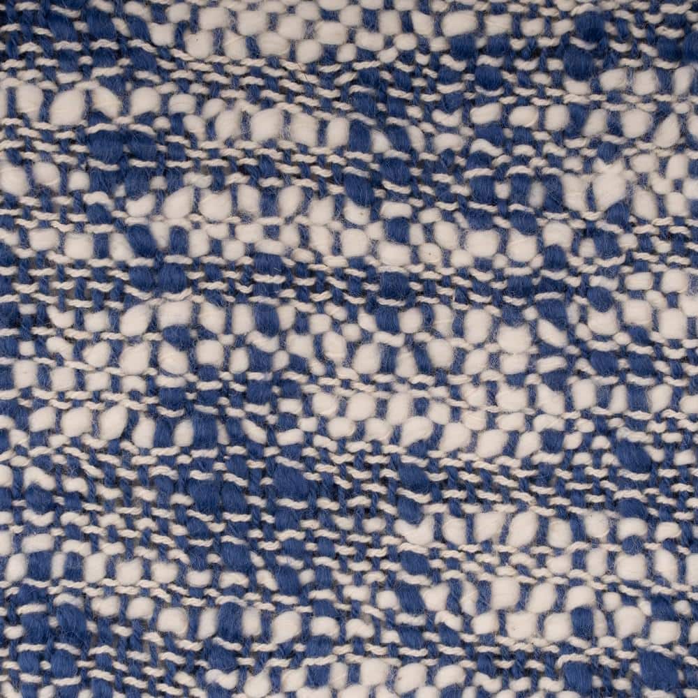 Organic Blue Cotton Reversible Throw Blanket 60" x 50"