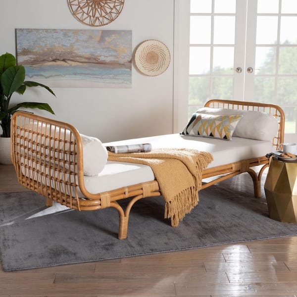 Aiko Light Honey Rattan Twin Daybed