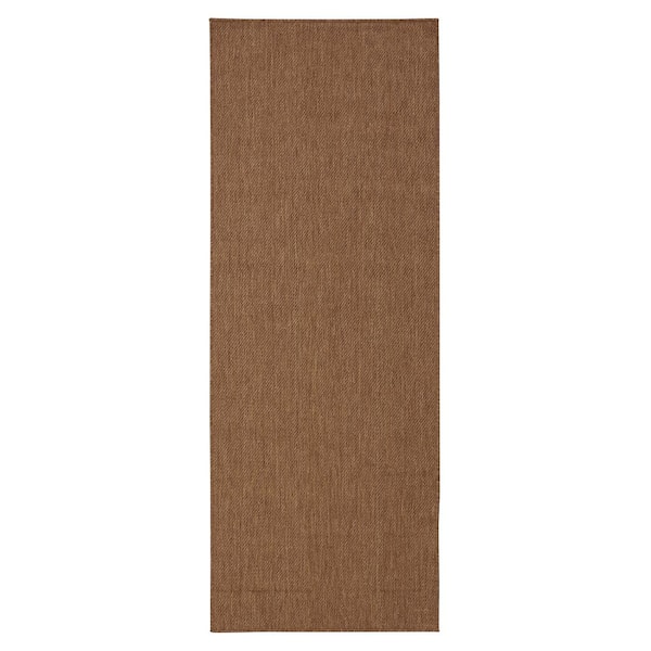 Ottomanson Garage Collection Waterproof Stain Resistant Solid 7x8 Garage  Area Rug, 7 ft. 3 in. x 8 ft. 2 in., Brown GGE508-7X8 - The Home Depot