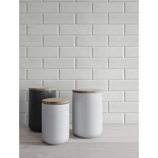 Subway Tile White Vinyl Peel & Stick Wallpaper Roll (Covers 30.75 Sq. Ft.)