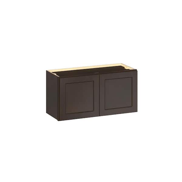 Emerson Cocoa Wall Bridge 2-Door Ready to Assemble Kitchen Cabinet (30 in. W x 15 in. H x 12 in. D)
