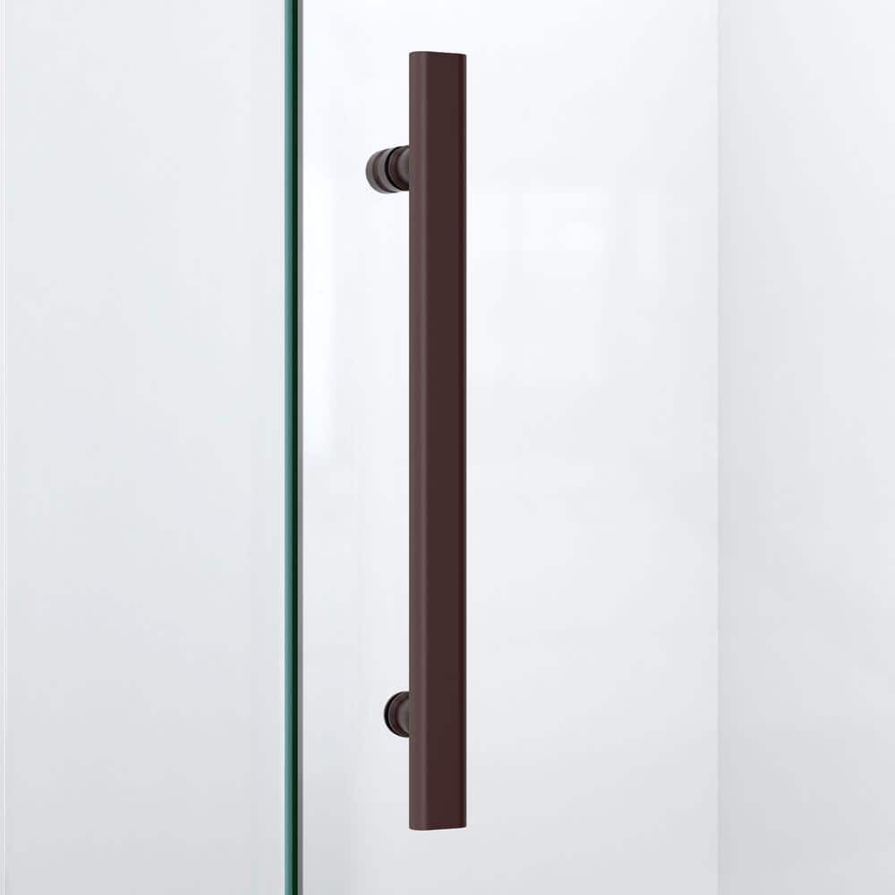 Prism Lux 40" Frameless Neo-Angle Shower Enclosure in Black
