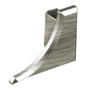 Dilex-AHKA Brushed Nickel Anodized Aluminum 1/4 in. x 1/2 in. Metal Right End Cap