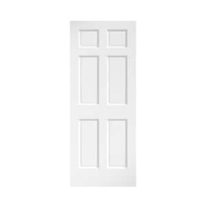 24 in. x 80 in. x 1-3/8 in. 6-Panel Solid Core White Primed Wood Interior Slab Door