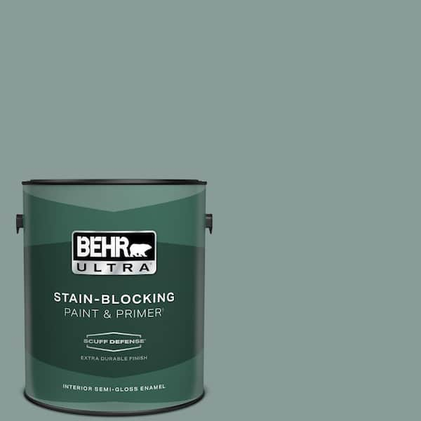 BEHR ULTRA 1 gal. Home Decorators Collection #HDC-AC-23 Provence Blue Extra Durable Semi-Gloss Enamel Interior Paint & Primer