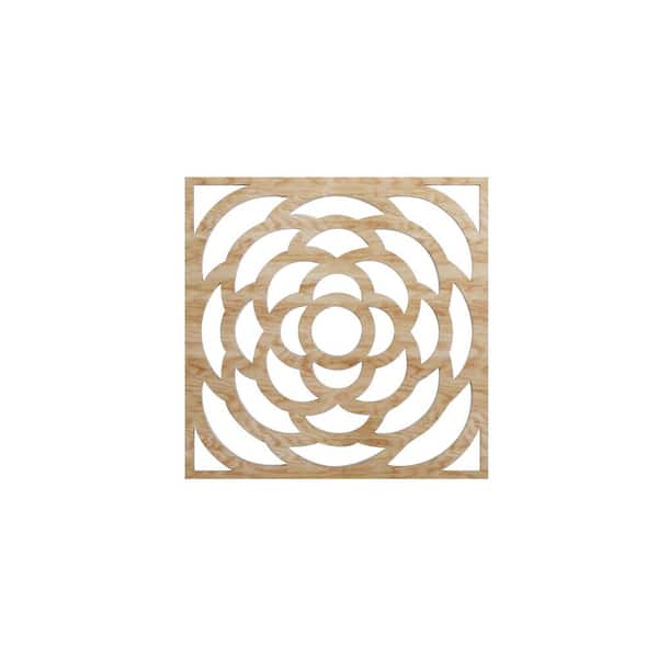 23-3/8 in. x 23-3/8 in. x 1/4 in. Red Oak Large Edinburg Decorative Fretwork Wood Wall Panels (20-Pack)
