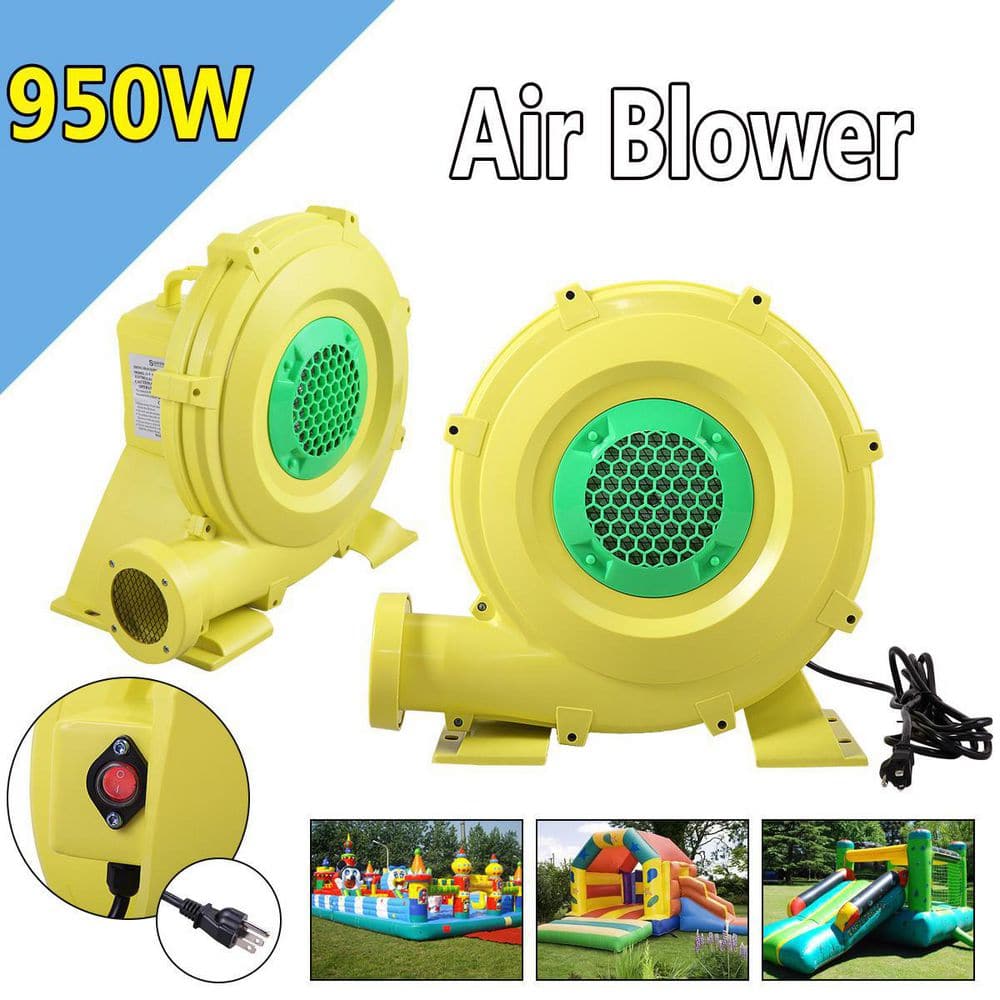 Yellow and Green 950 Watt 1.25 HP Inflatable Bounce House Blower