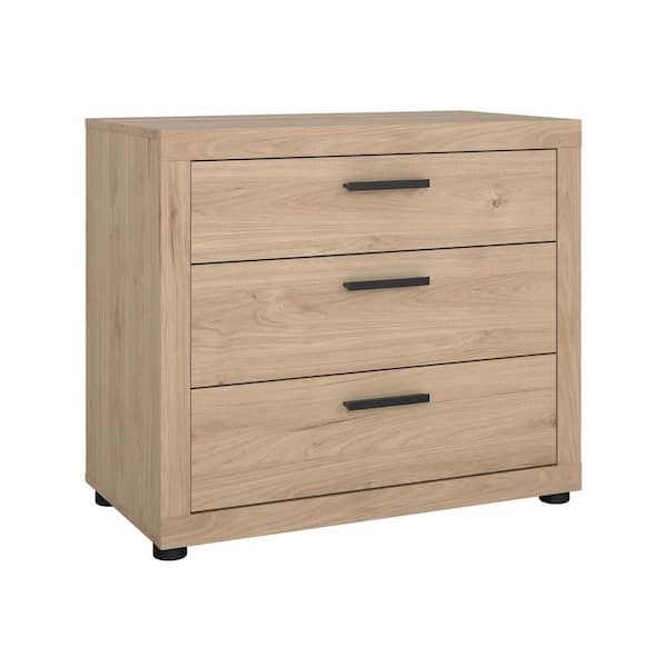 Tvilum Mira Jackson Hickory 3 Drawer 30.16 in. W Chest of Drawers