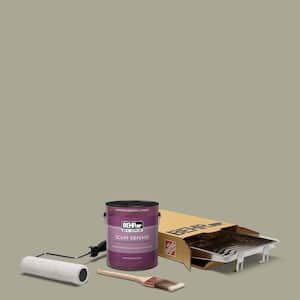 1 gal. #N350-4 Jungle Camouflage Extra Durable Eggshell Enamel Int. Paint & 5-Piece Wooster Set All-in-One Project Kit