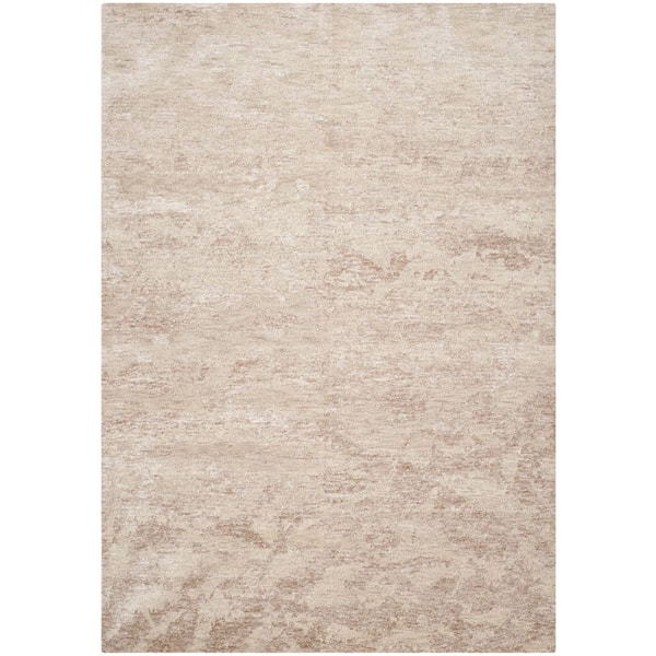 Tibetan 8 ft. x 10 ft. Brown/Moss Distressed Mountains Area Rug