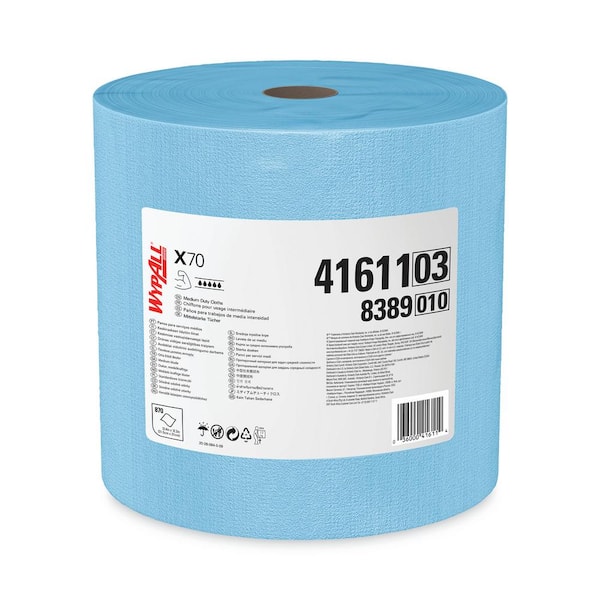 X70 Jumbo Roll Wipers Blue 870/Roll