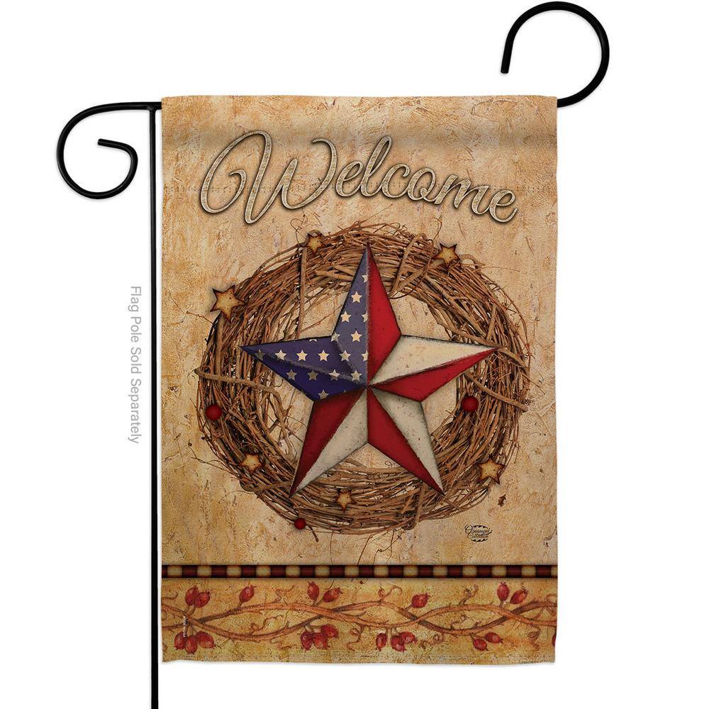 13 in. x 18.5 in. Welcome American Pride Wreath Garden Flag Double-Sided Patriotic Decorative Vertical Flags price history on PriceWatchPro