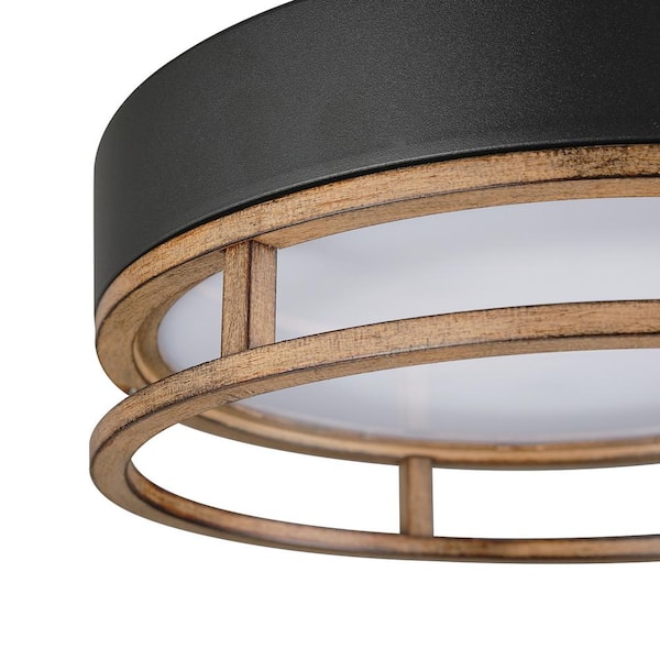 globe flush mount light black