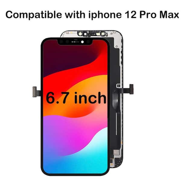 Ecran complet compatible avec Iphone 12 Pro Max taille 6.7 blanc argent Vitre tactile + ecran LCD - Pièces détachées pour téléphonie mobile - Achat & prix
