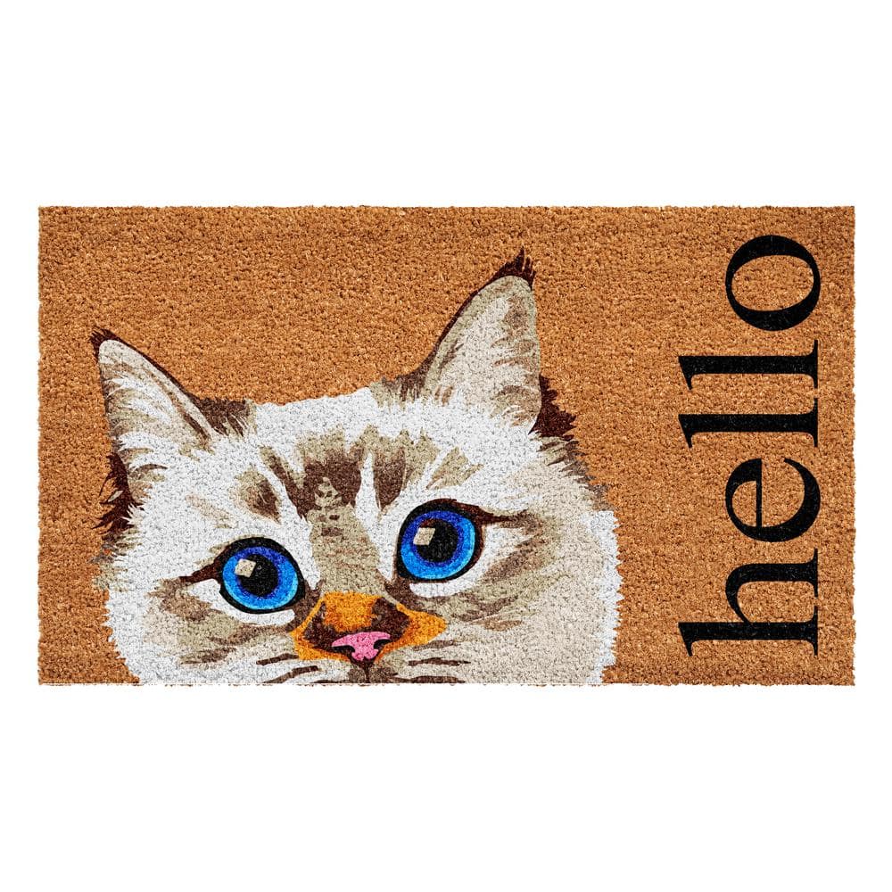 Peeking Cat Doormat