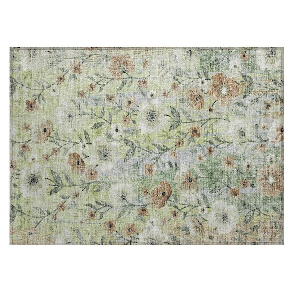 Chantille Machine Washable Indoor/Outdoor Abstract ACN2403 Aloe 2 ft. x 3 ft. Accent Rug