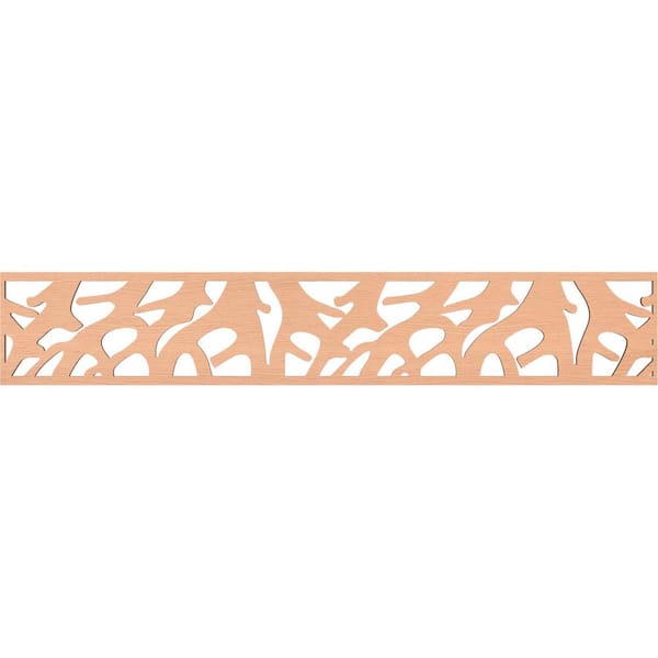 Ekena Millwork Manton Fretwork 0.25 in. D x 46.625 in. W x 8 in. L Alder Wood Panel Moulding