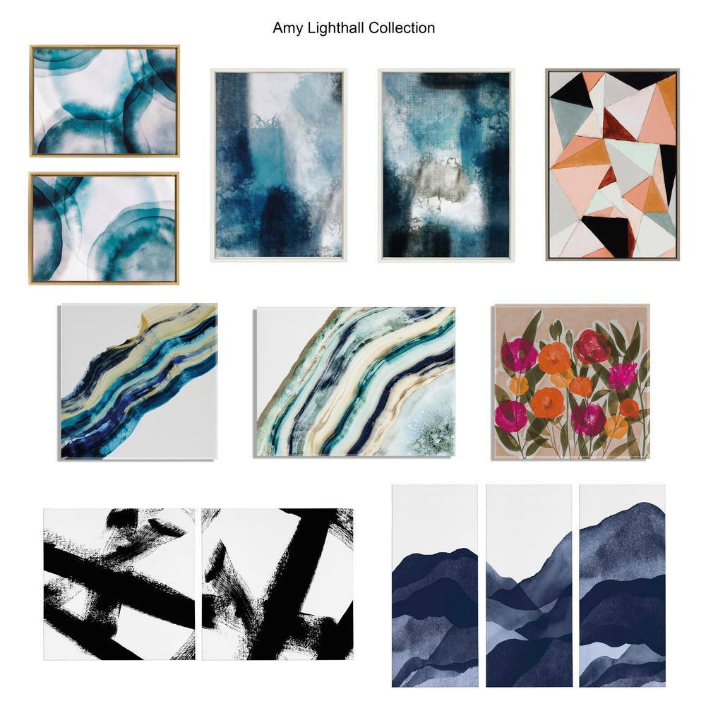 Geo Abstract Multicolor Canvas Print with Polystyrene Frame