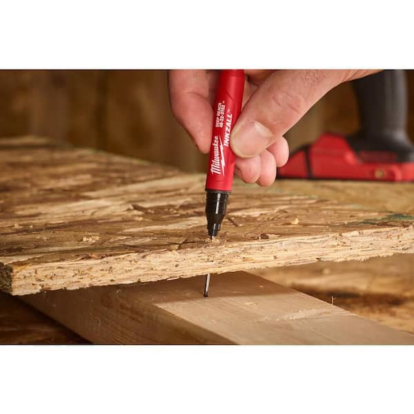 Milwaukee INKZALL 2-in-1 Deep Reach Ultra Fine Point Black Jobsite