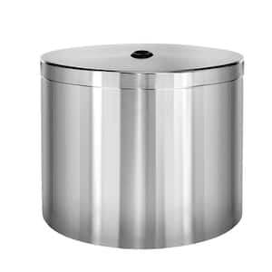 HOUSEHOLD ESSENTIALS 50 l/13 Gal. Oval Stainless Steel Trash Can with Step  Large Plastic Liner 94207-1 - The Home Depot