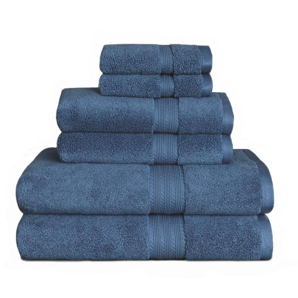 Estella 6-Piece Sonoma Blue 0 Twist Cotton Bath Towel Set 5321T7B497 - The  Home Depot