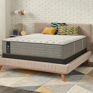 Posturepedic Engelmann 14 in. Firm Innersping Faux Euro Top Twin Mattress Set with 9 in. Foundation