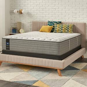 Posturepedic Spring Engelmann 14 in. Firm Memory Foam Faux Top Queen Mattress Set with 9 in. High Foundation