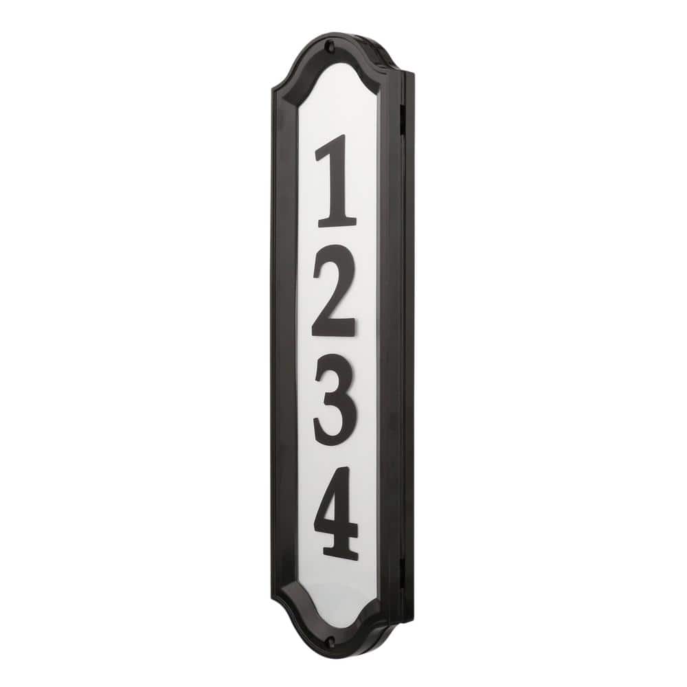 Nite Bright Reflective Black and White Address Sign
