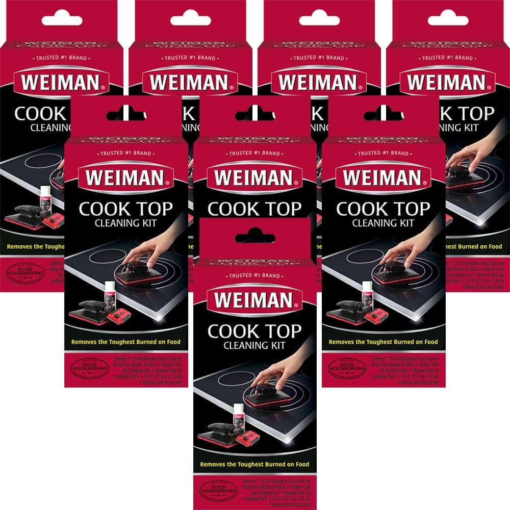 Weiman Cooktop Cleaner Kit - Cook Top Cleaner and Polish 20 Ounce -  Scrubbing Pad Cleaning Tool Cooktop Razor Scraper