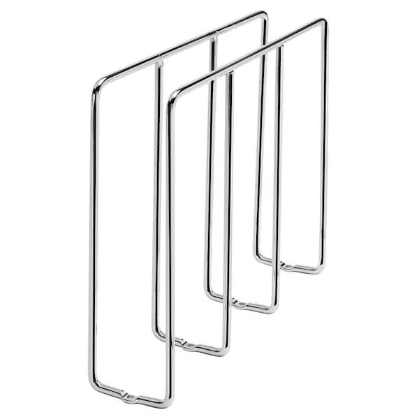 Rev-A-Shelf U-Shaped Tray Divider Organizer for Cabinets, Chrome (2 Pack), Silver