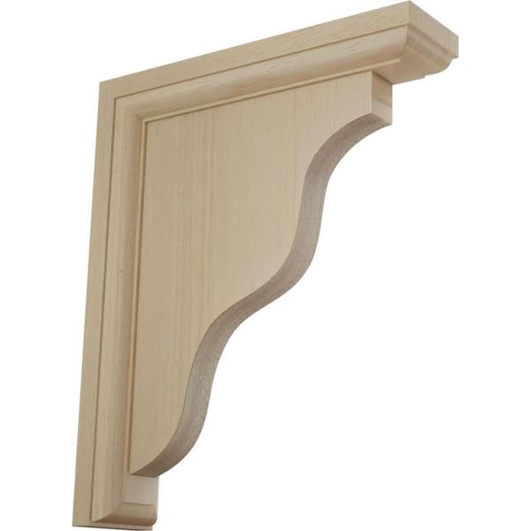 Ekena Millwork 2-1/4 in. x 9 in. x 11 in. Rubberwood Hamilton Traditional Bracket