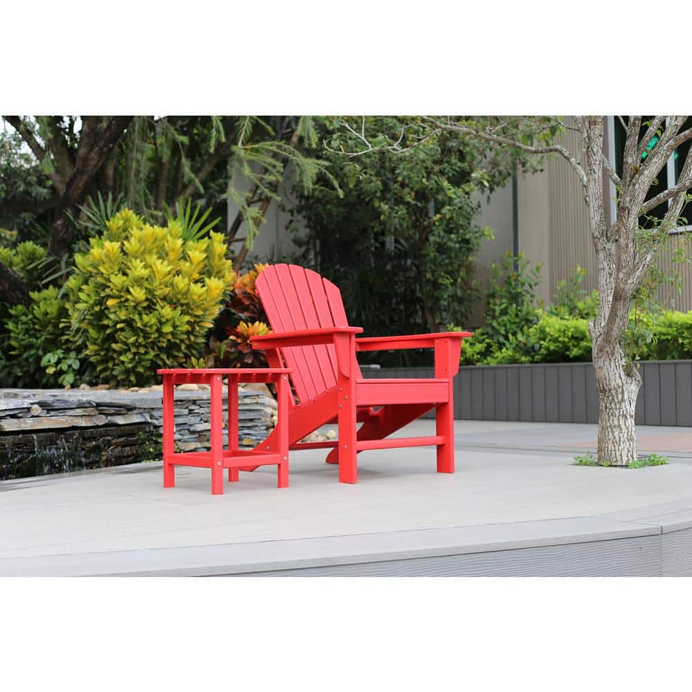 Ruby Red Recycled Plastic Classic Adirondack Armchair
