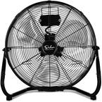 18 in. 3-Speed High-Velocity Industrial Heavy-Duty Metal Floor Fan in Black with Tilting Head for Outdoor/Indoor Use