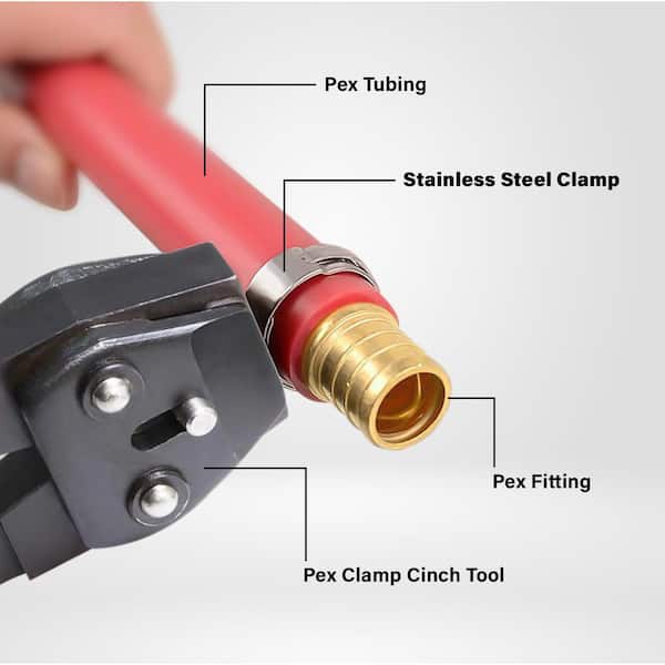 50 PCS 1/2 Inch Pex Cinch Clamps, Stainless Steel Cinch Crimp Rings - View #4