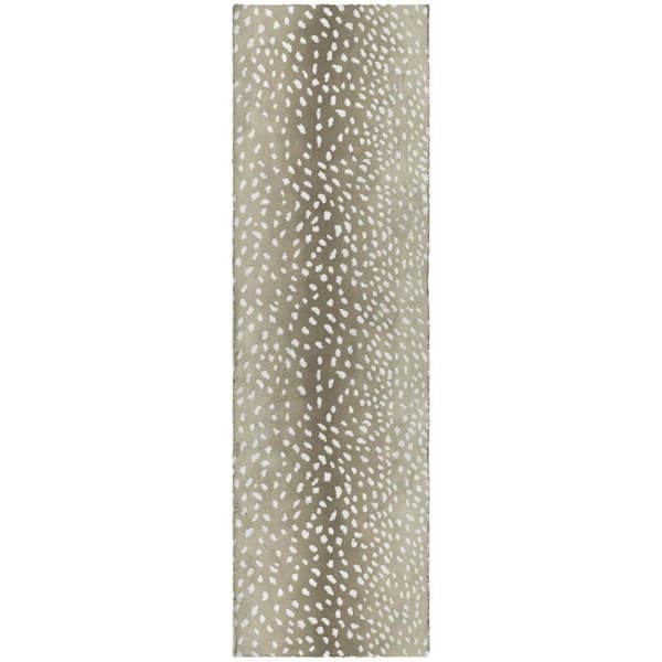 Dream Shag Premium Machine Washable Abstract ADS44 Fawn 2 ft. x 7 ft. Runner Rug