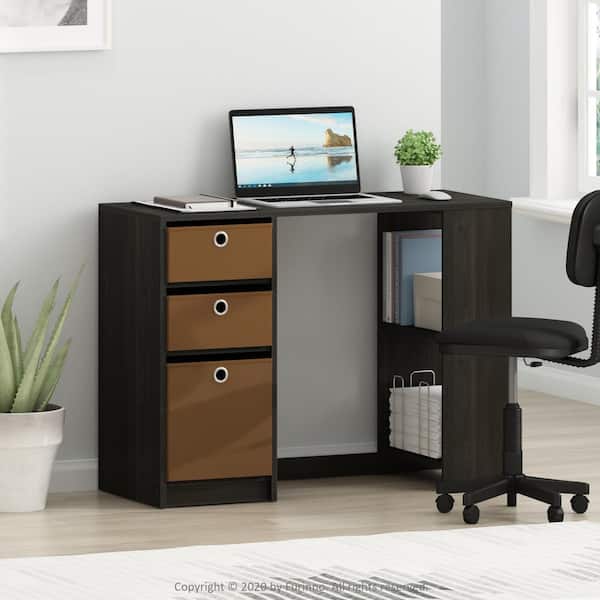 Espresso PC Small Computer Study Student Desk Laptop Table Drawer Home Office 