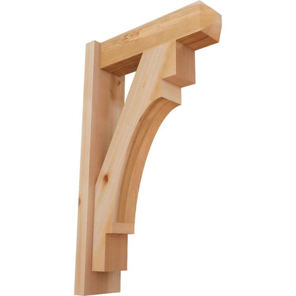 Ekena Millwork 6 in. x 30 in. x 18 in. Western Red Cedar Merced Craftsman Smooth Outlooker